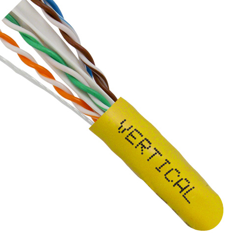 Cable, Cat 6A, PVC, Yellow, 4 pair CableLAN