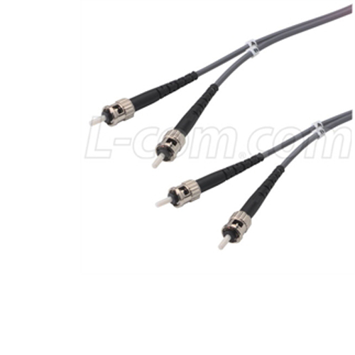 Fiber Optic Assembly, Duplex, 62.5/125, ST to ST, 2 Feet CableLAN