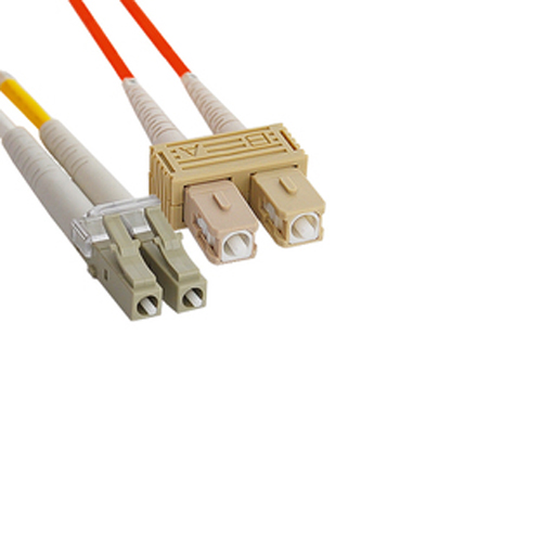 Fiber Optic Assembly, Duplex, 62.5/125, LC to SC, 2 Meter CableLAN