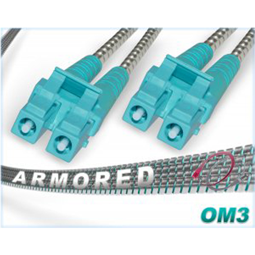 Fiber Optic Assembly, 2 Fiber, OM3 50 micron LC to LC, 170 Feet, Pull